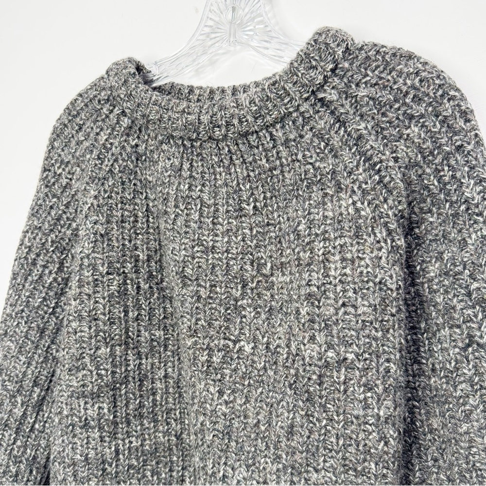Vintage Dartmoor Jumpers Chunky Knit Gray 100% Wool Sweater Size XL - Picture 10 of 13